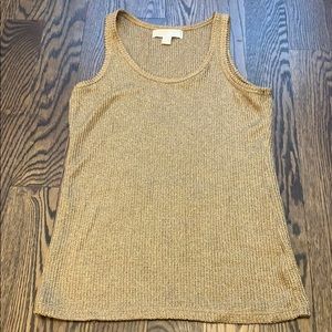 Michael Kors gold shimmer tank top